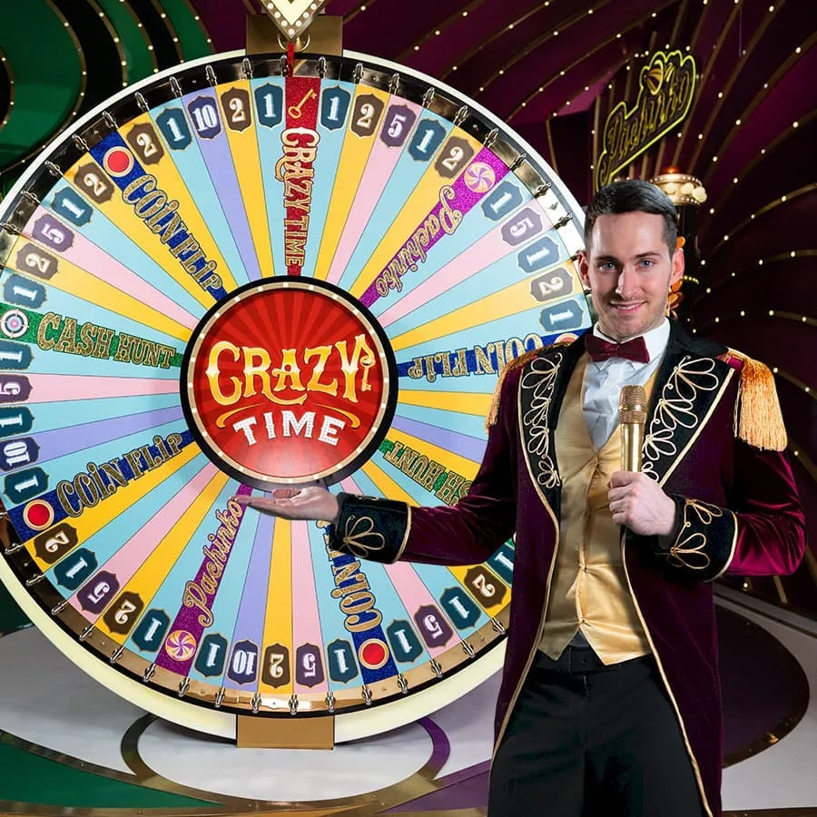 Crazy Time online casinos countdown timer during active spinning sequence